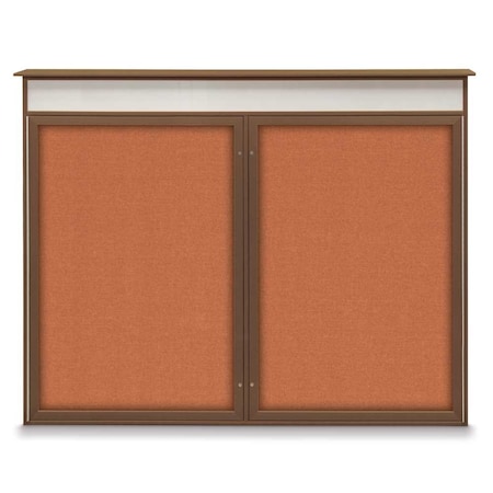 United Visual Products Single Door Enclosed Indoor Letterboard UV1125-GOLD-BURGUNVL